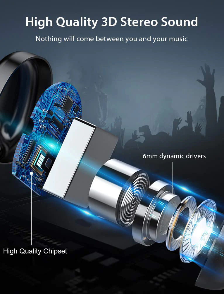 TWS Headphones Wireless Earbuds Earphones True Wireless Stereo Headset - Image 10