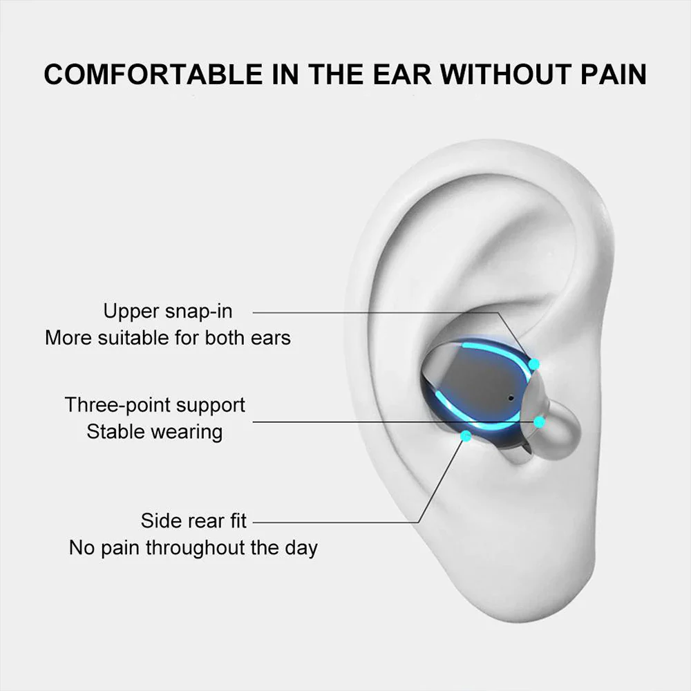TWS Headphones Wireless Earbuds Earphones True Wireless Stereo Headset - Image 6