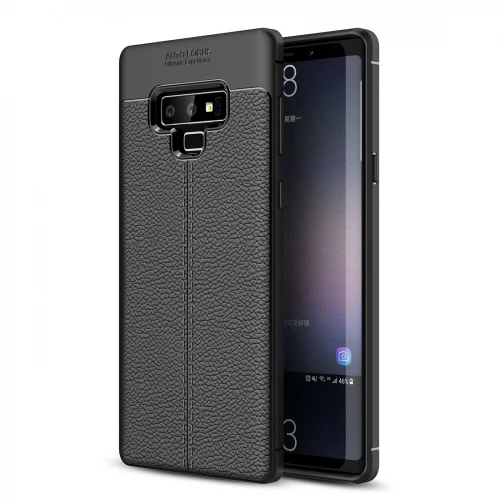 Ultra Slim TPU Leather Case Cover - Shock Absorbent - Black - Fonus V01