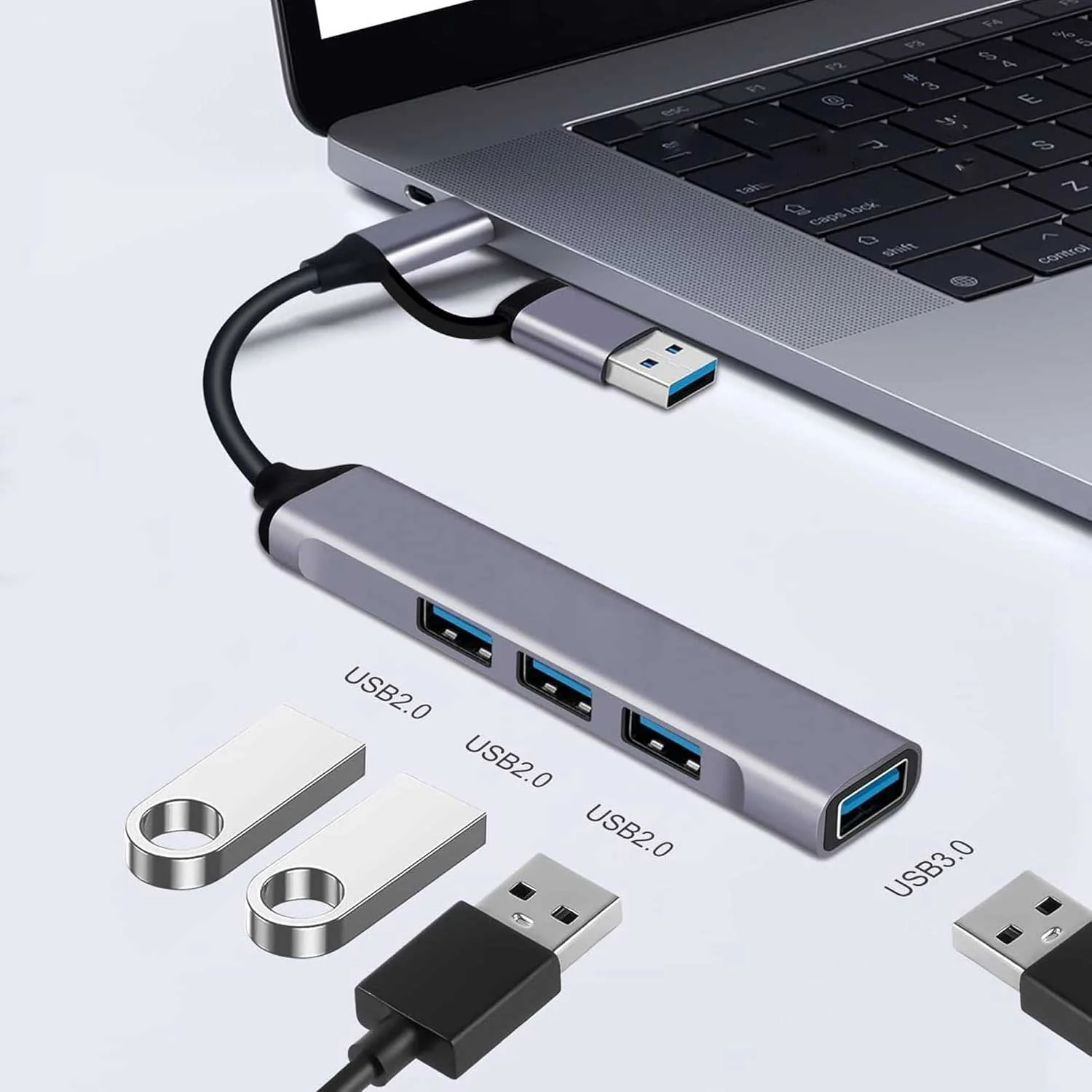 USB-C Adapter 4-in-1 Hub USB-A USB-C to USB-A Converter USB Splitter - ZDZ93 - Image 2