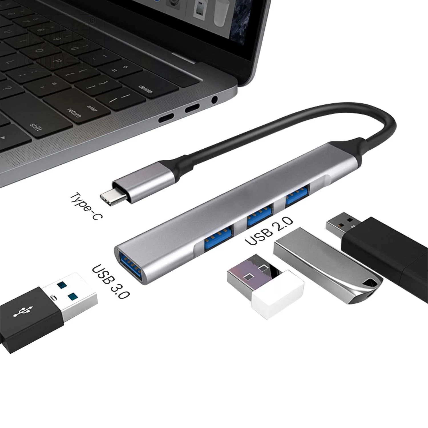 USB-C Adapter 4-in-1 Hub USB-A USB Splitter - ZDZ85 - Image 2