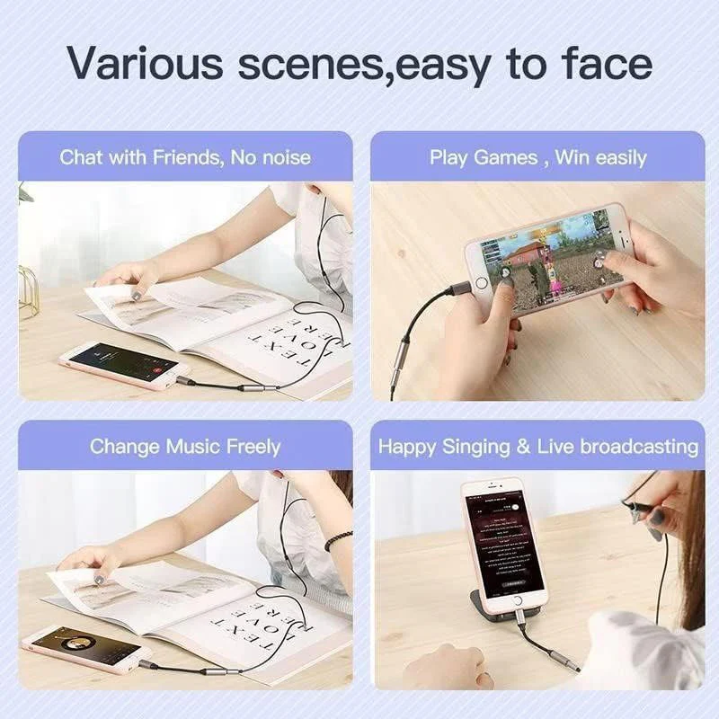 USB-C Earphone Adapter Headphone Audio Jack Port Converter 3.5mm Female to USB-C Male Adaptor Mic Support - ZDS92 - Image 7