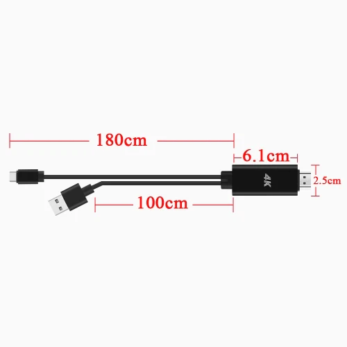 USB-C to 4K HDMI Adapter AV Cable TV Video Hub TYPE-C Charger Port Projector Converter - ZDZX1 - Image 3