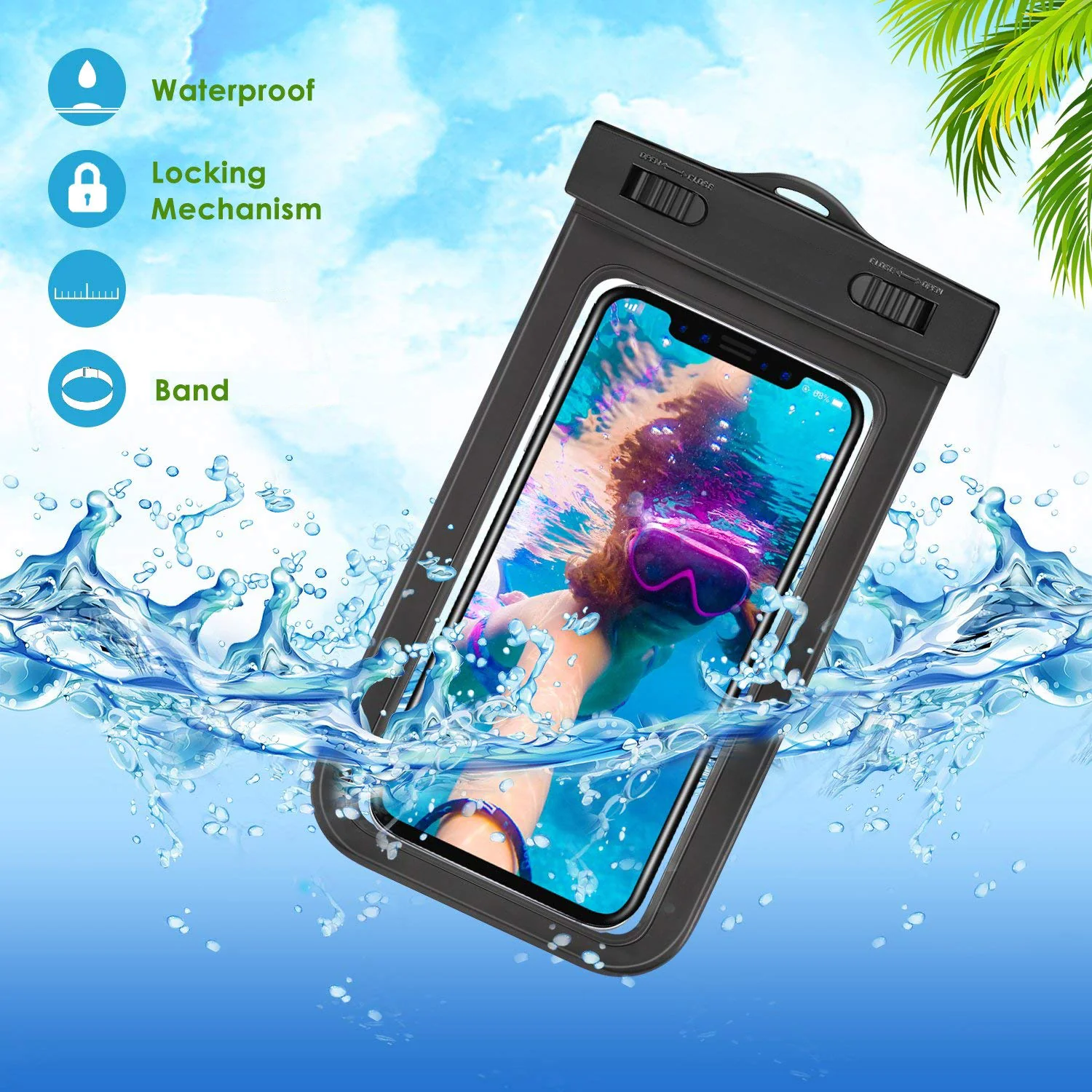 IPX8 Waterproof Case Underwater Transparent Cover - Touch Screen - Clear - Fonus R79 - Image 3