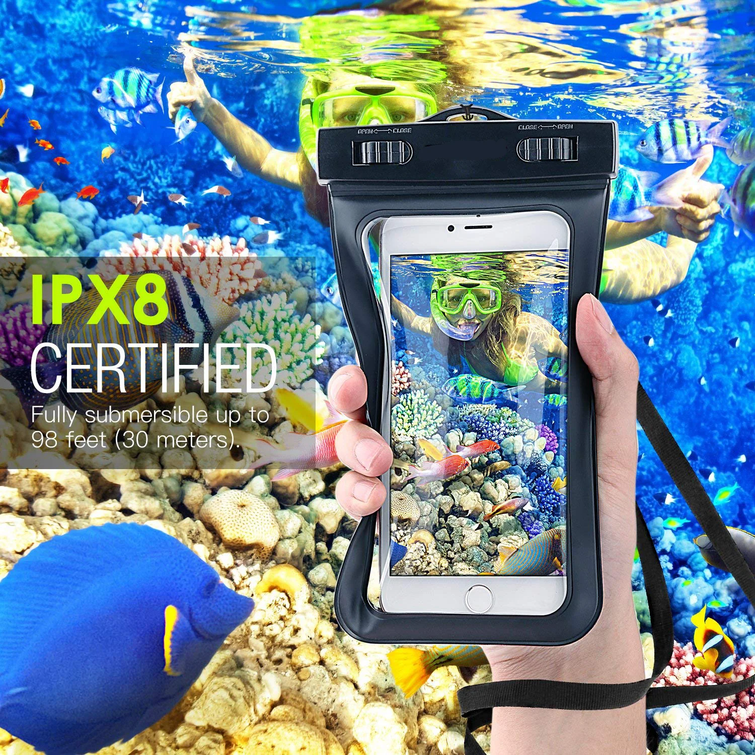 IPX8 Waterproof Case Underwater Transparent Cover - Touch Screen - Clear - Fonus R79 - Image 8