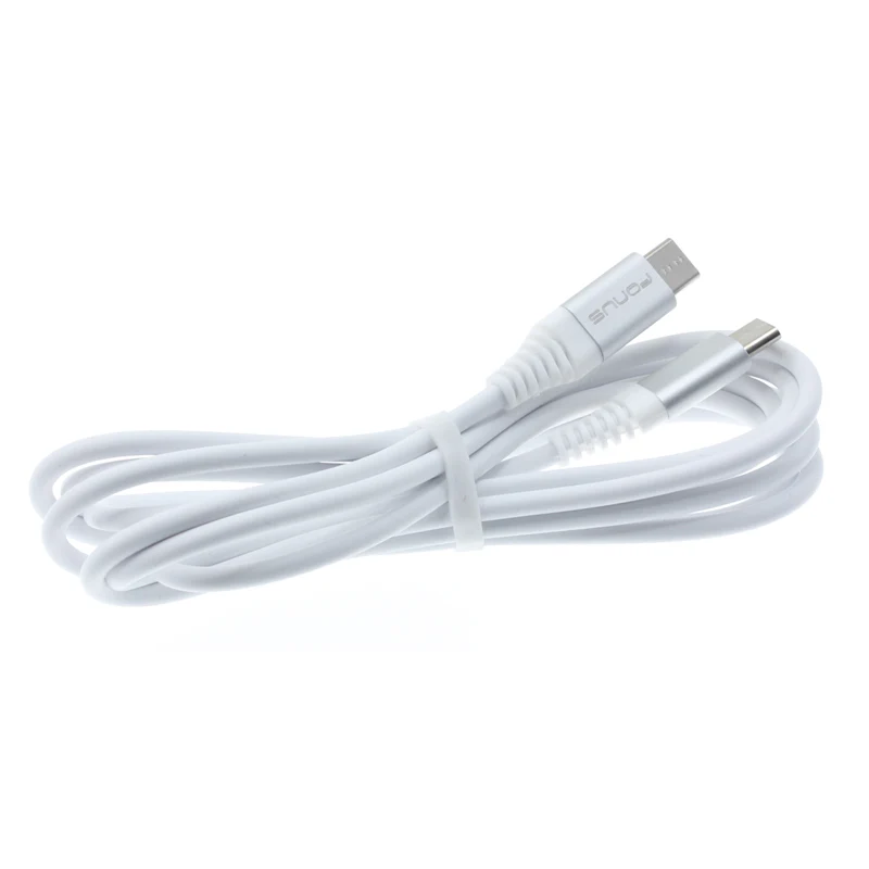 10ft USB-C to Type-C PD Cable Charger Cord - TPE - White - Fonus R26 - Image 2