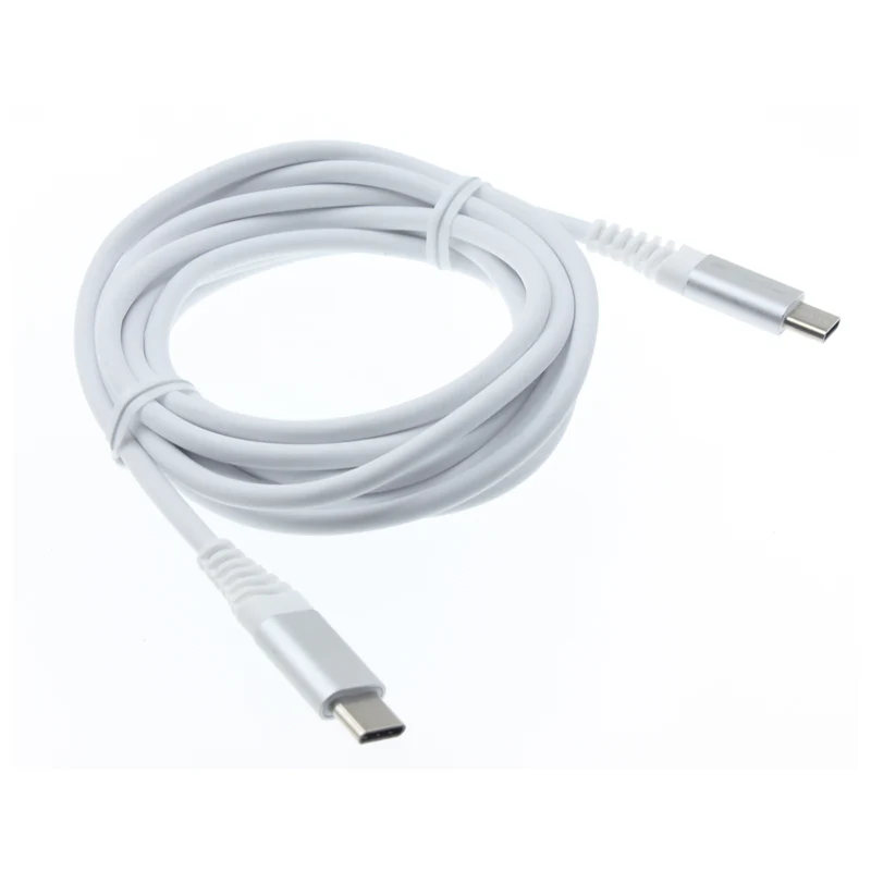 10ft USB-C to Type-C PD Cable Charger Cord - TPE - White - Fonus R26 - Image 3