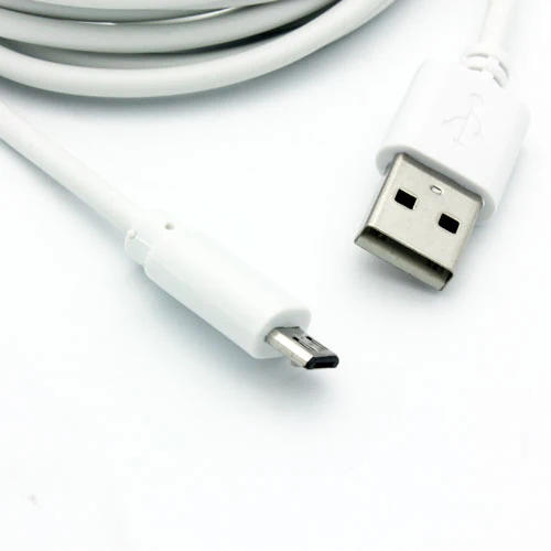 10ft Micro USB Cable Charger Cord - TPE - White - Fonus G92 - Image 2