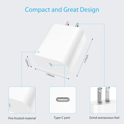 18W PD Home Charger Type-C Power Adapter - Fonus - Image 6
