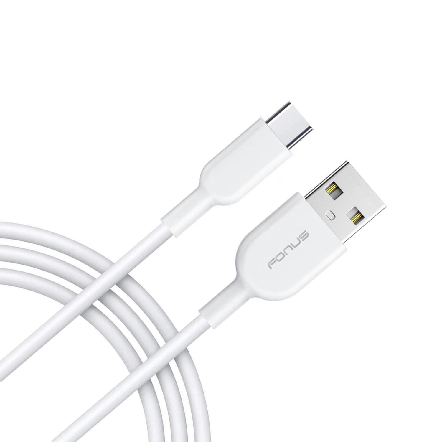 6ft USB-C Cable Charger Cord - TPE - White - Fonus J65