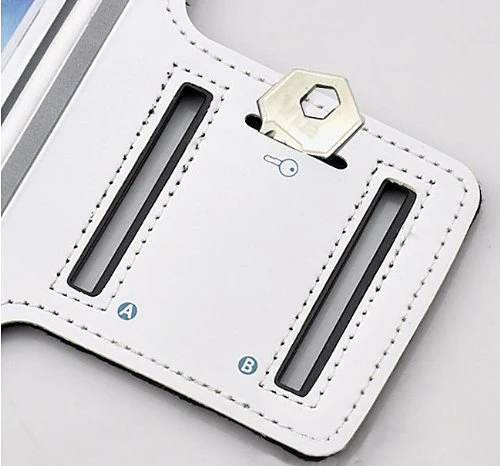 Sports Armband Gym Running Band Neoprene - White - Fonus D36 - Image 5