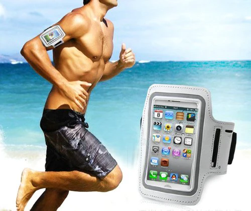 Sports Armband Gym Running Band Neoprene - White - Fonus D36 - Image 9