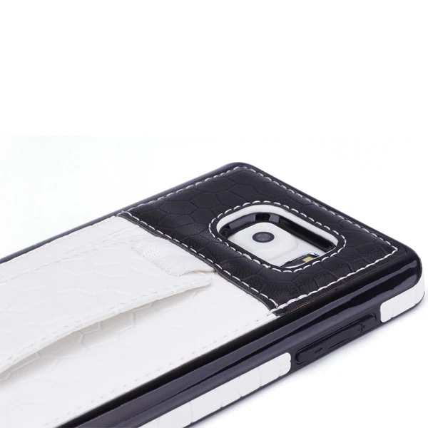 Leather Case Luxury Wallet Cover Credit Card ID Slot Stand - White - Selna N81 - Image 4