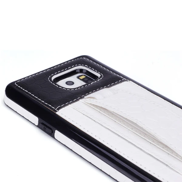 Leather Case Luxury Wallet Cover Credit Card ID Slot Stand - White - Selna N81 - Image 5