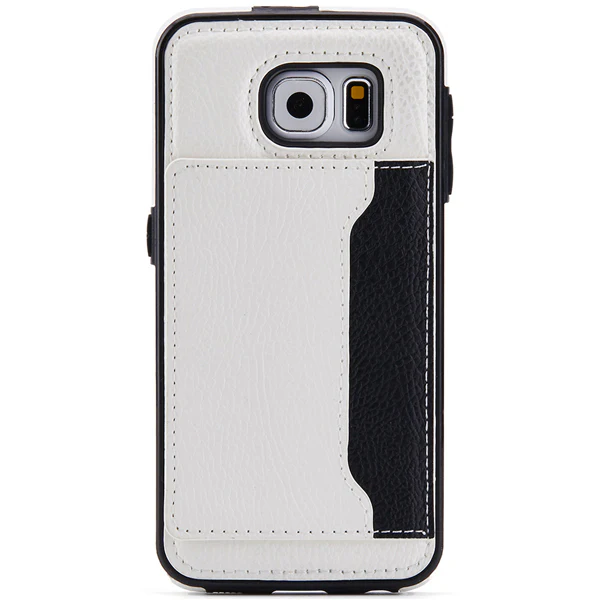 Leather Case Luxury Wallet Cover Credit Card ID Slot Stand - White - Selna N89 - Image 3