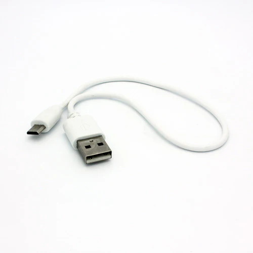 1ft Micro USB Cable Charger Cord - TPE - White - Fonus M91 - Image 4