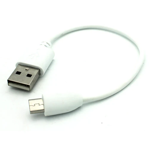Short Micro USB Cable Charger Cord - TPE - White - Fonus C25 - Image 10