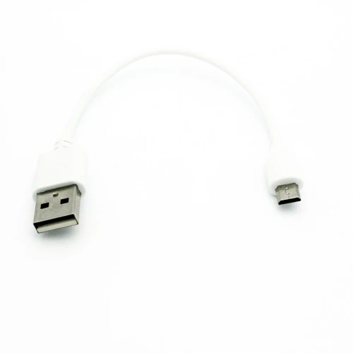 Short Micro USB Cable Charger Cord - TPE - White - Fonus C25 - Image 5