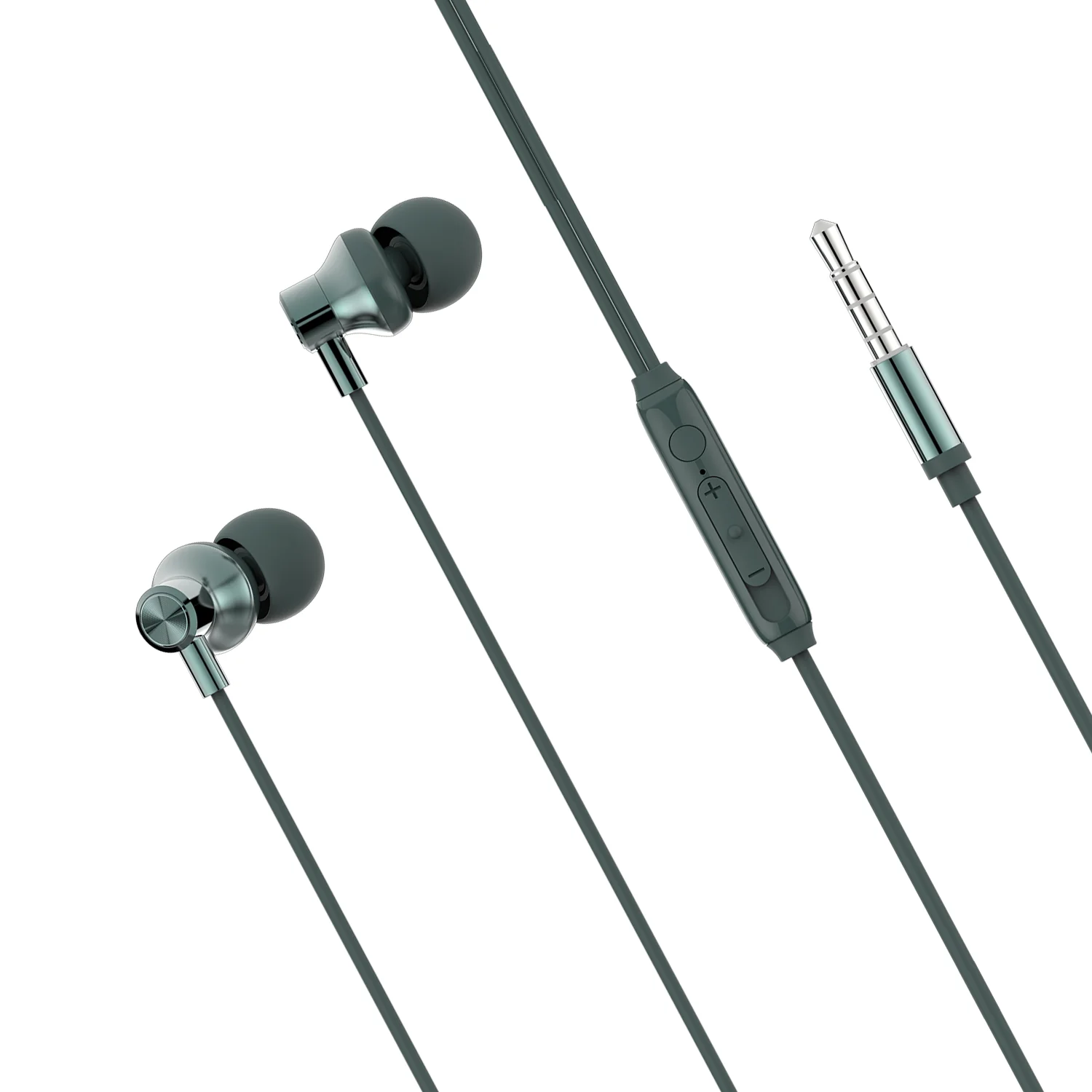 Wired Earphones Hi-Fi Sound Headphones Handsfree Mic Headset Metal Earbuds - ZDD75