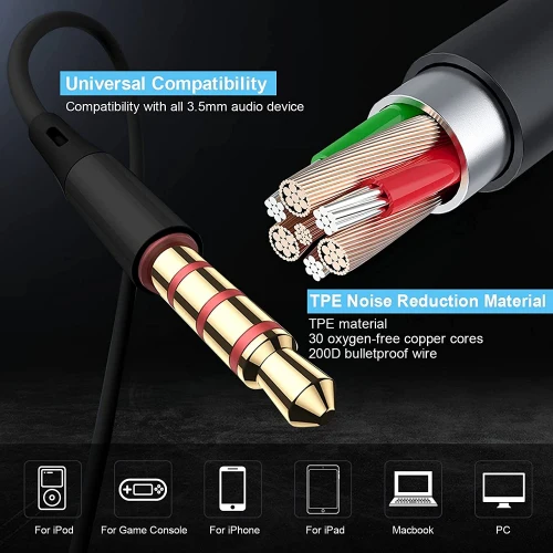 Wired Earphones Hi-Fi Sound Headphones Handsfree Mic Headset Metal Earbuds - ZDD75 - Image 5