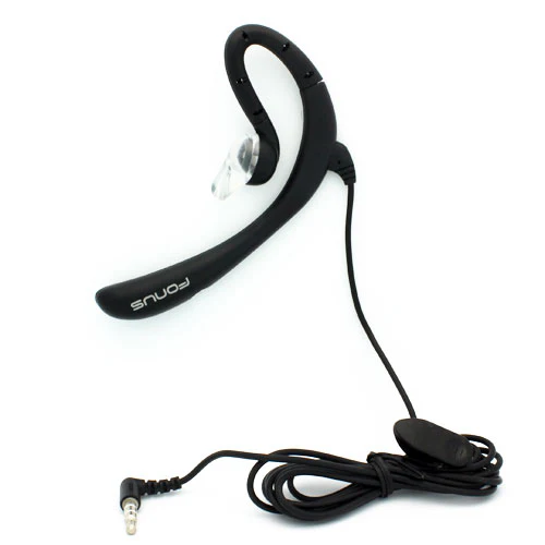 Behind The Ear Headphones Single Earphone with Microphone - Black - Fonus K57 - Image 5
