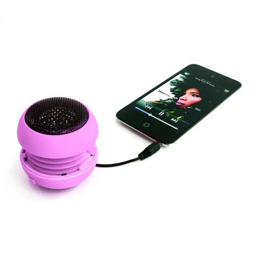 Multimedia Loud Speaker - Wired - MicroSD Player - Pink - Fonus F84 - Image 5