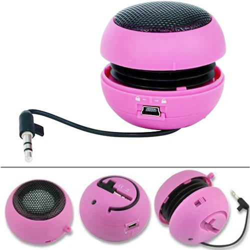 Multimedia Loud Speaker - Wired - MicroSD Player - Pink - Fonus F84 - Image 6