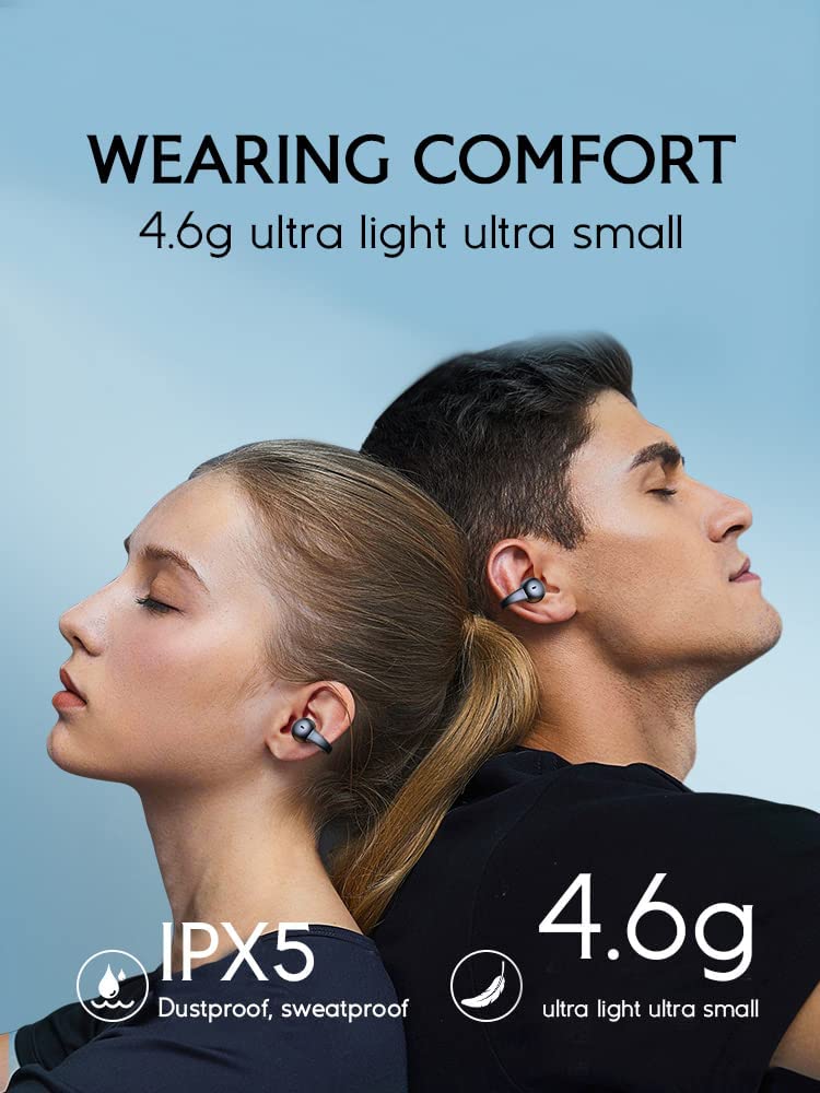 Wireless Ear-Clip TWS Earphones Bluetooth Earbuds Bone Conduction Headphones True Stereo Charging Case Hands-free Mic - ZDZ30 - Image 4