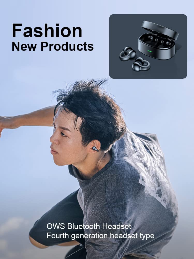 Wireless Ear-Clip TWS Earphones Bluetooth Earbuds Bone Conduction Headphones True Stereo Charging Case Hands-free Mic - ZDZ30 - Image 6