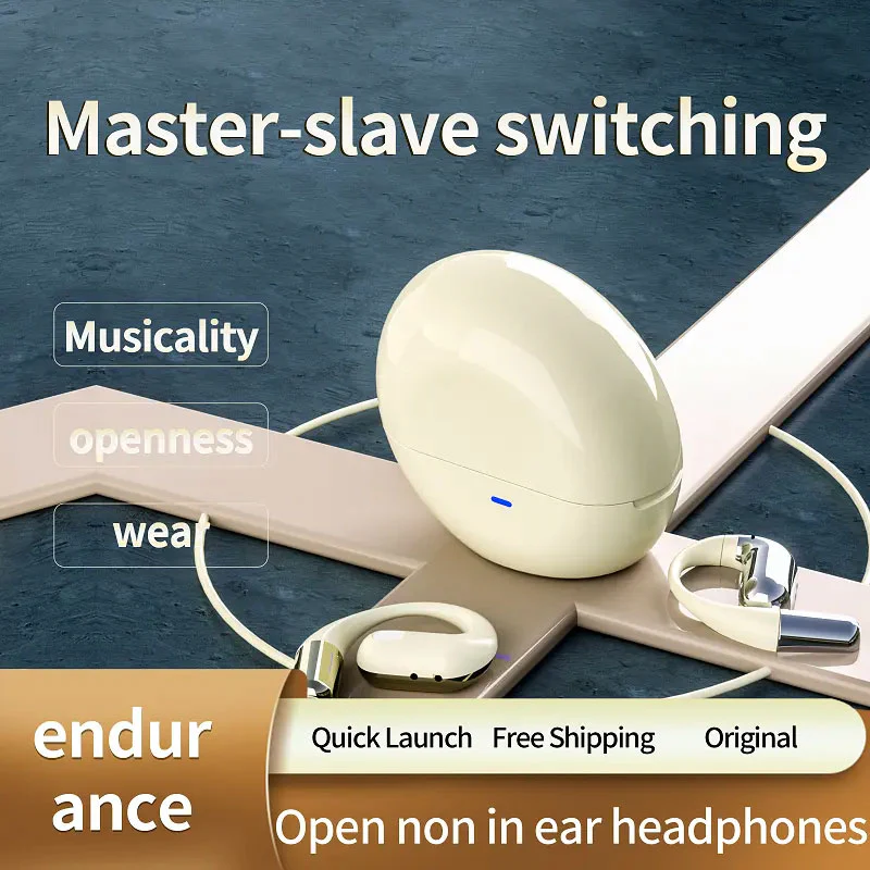 Wireless Ear-hook OWS Earphones Bluetooth Earbuds Over the Ear Headphones True Stereo Charging Case Hands-free Mic - ZDG58 - Image 2