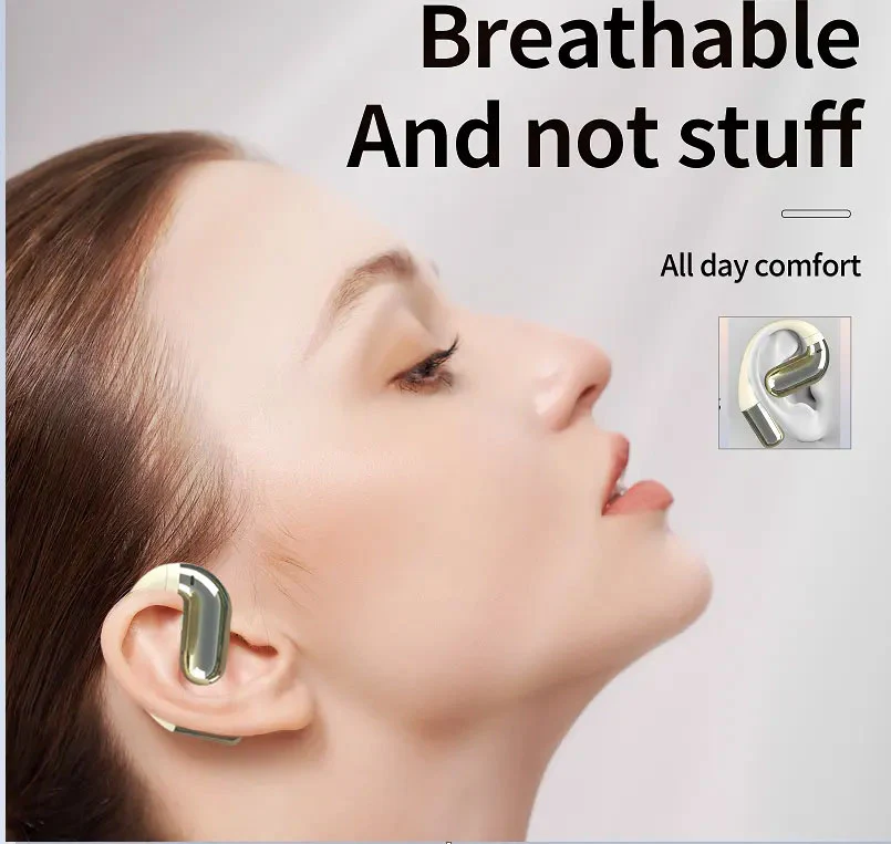 Wireless Ear-hook OWS Earphones Bluetooth Earbuds Over the Ear Headphones True Stereo Charging Case Hands-free Mic - ZDG58 - Image 6