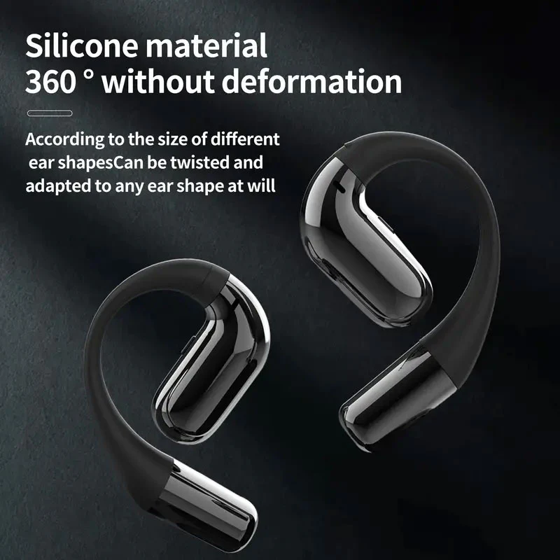 Wireless Ear-hook OWS Earphones Bluetooth Earbuds Over the Ear Headphones True Stereo Charging Case Hands-free Mic - ZDG58 - Image 7