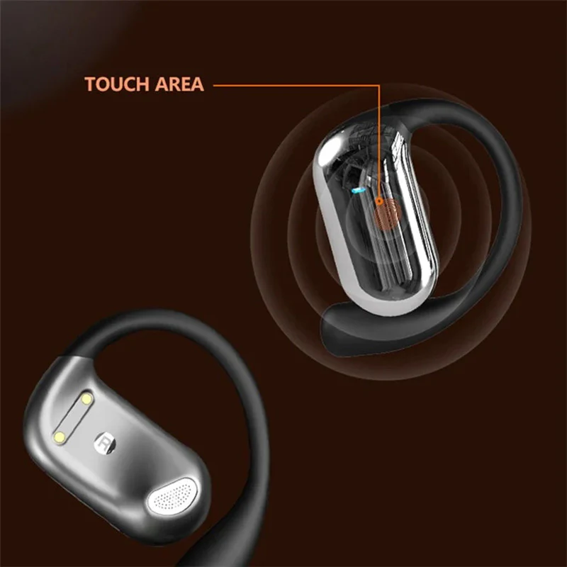 Wireless Ear-hook OWS Earphones Bluetooth Earbuds Over the Ear Headphones True Stereo Charging Case Hands-free Mic - ZDXZ95 - Image 4