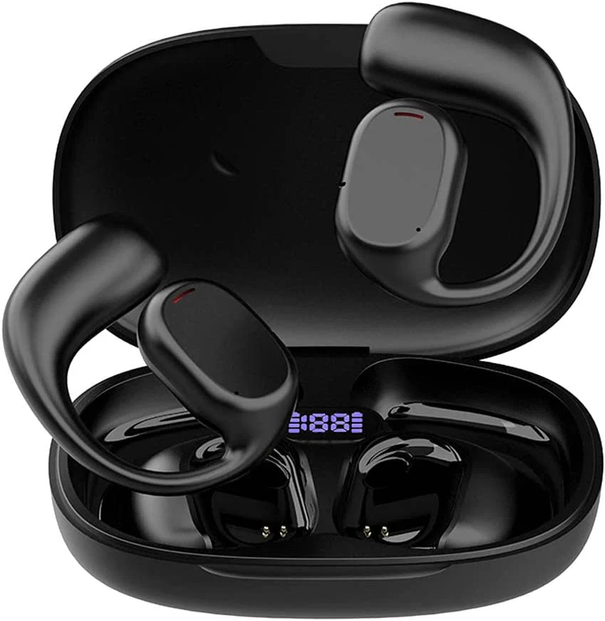 Wireless Ear-hook OWS Earphones Bluetooth Earbuds Over the Ear Headphones True Stereo Charging Case Hands-free Mic - ZDZ95