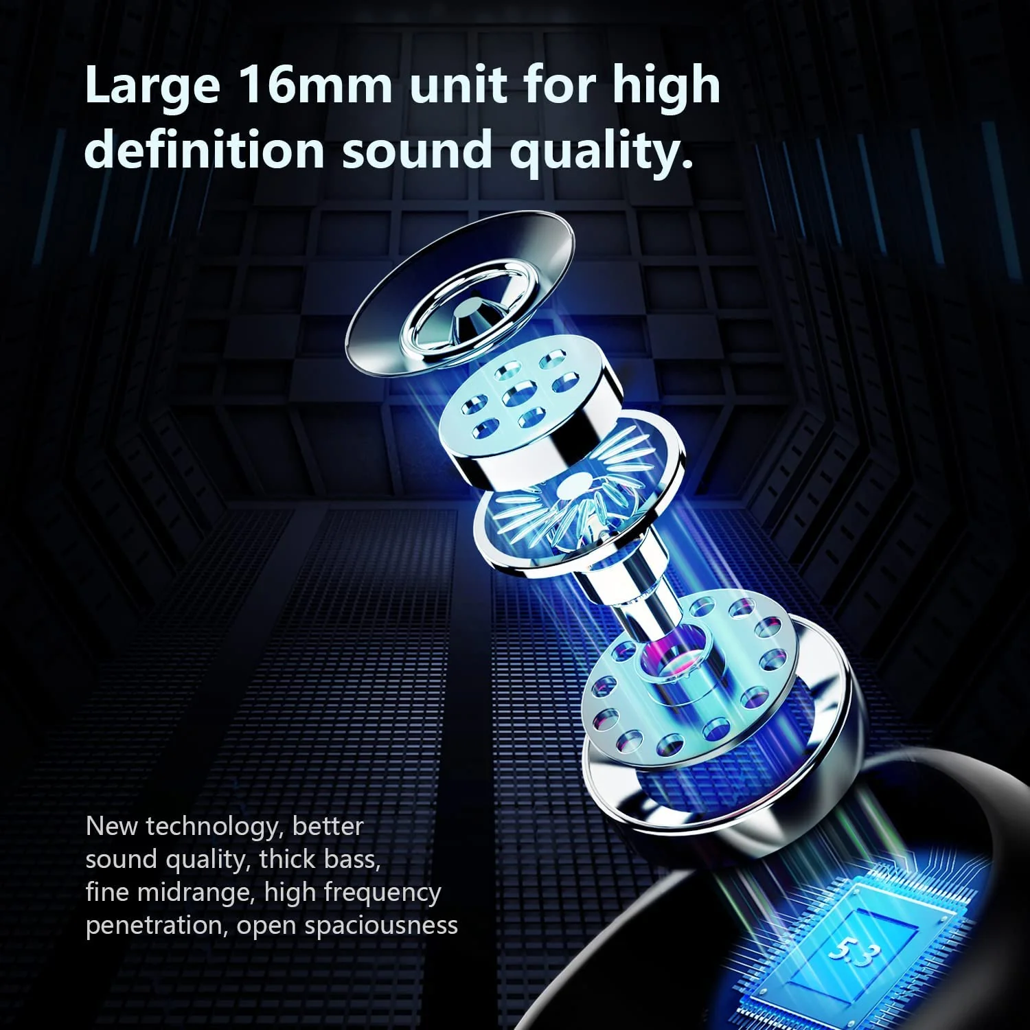 Wireless Ear-hook OWS Earphones Bluetooth Earbuds Over the Ear Headphones True Stereo Charging Case Hands-free Mic - ZDZ95 - Image 4