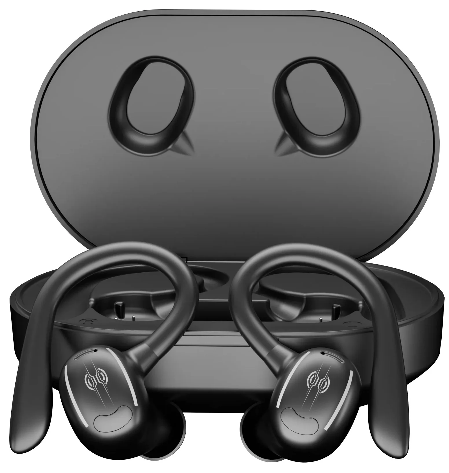 Wireless Ear-hook TWS Earphones Bluetooth Earbuds Over the Ear Headphones True Stereo Charging Case Hands-free Mic - ZDM57 - Image 2