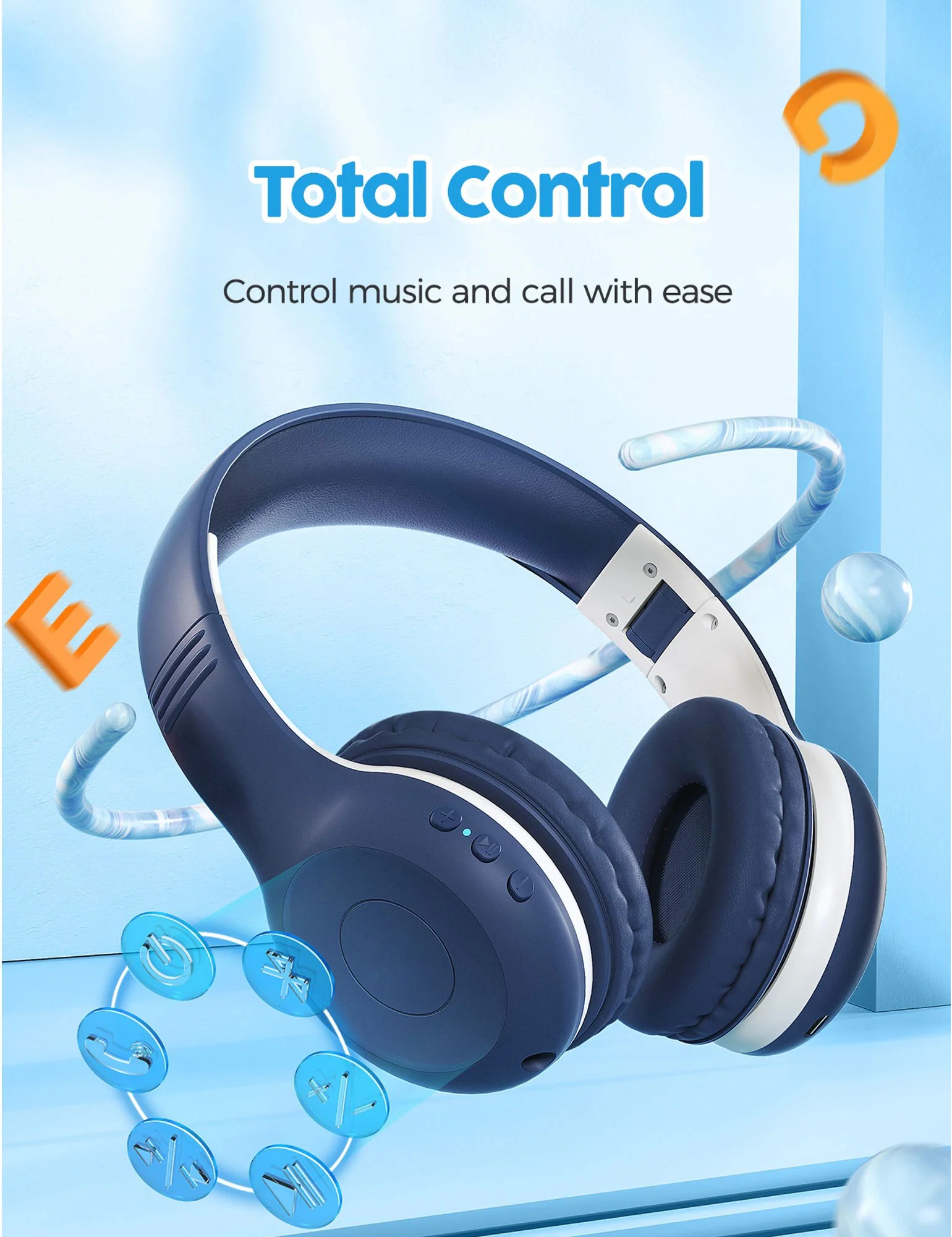 Wireless Headphones Over Ear Bluetooth Headset with Microphone - Image 4