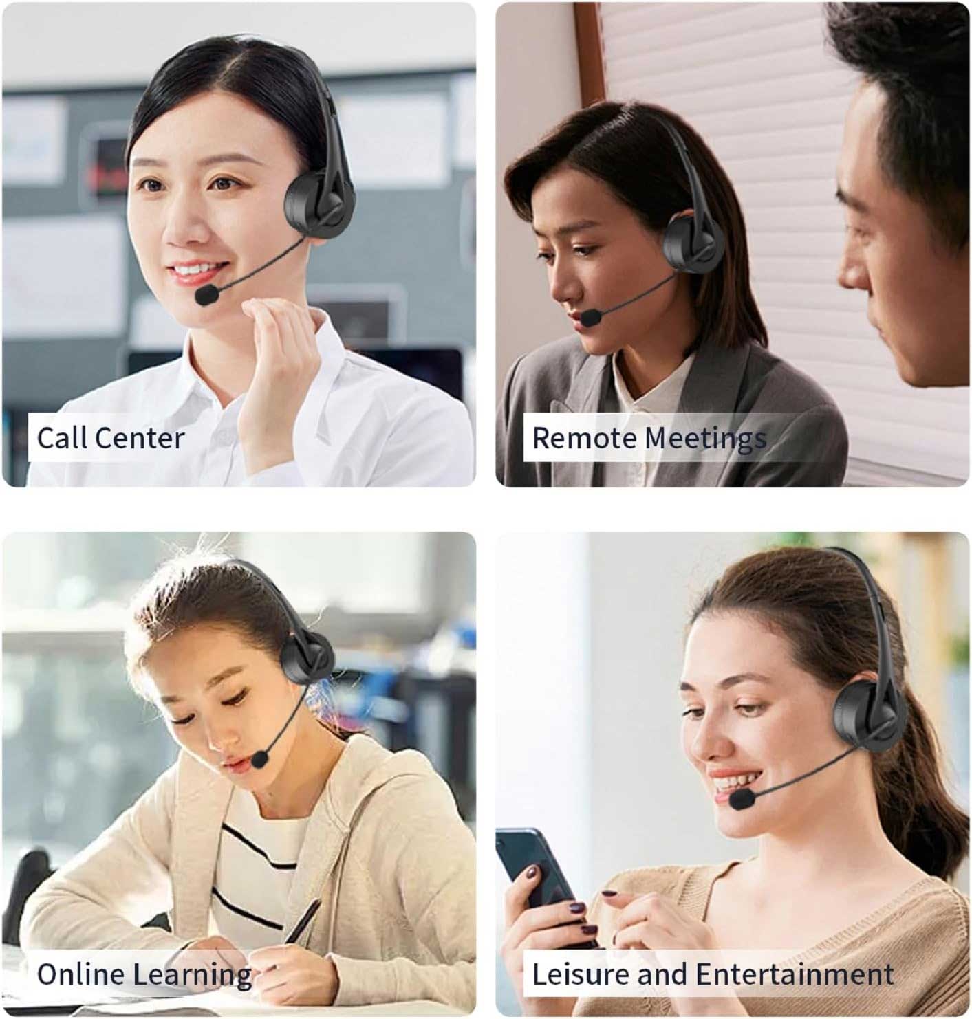 Wireless Headset Mic Headphone Bluetooth Earphone Hands-free - ZDY01 - Image 4