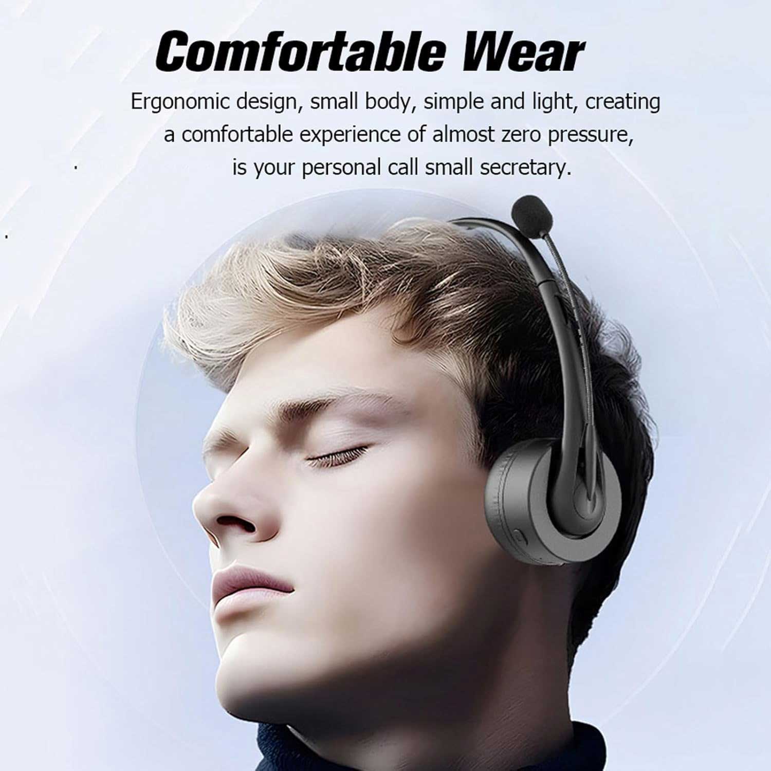 Wireless Headset Mic Headphone Bluetooth Earphone Hands-free - ZDY01 - Image 7