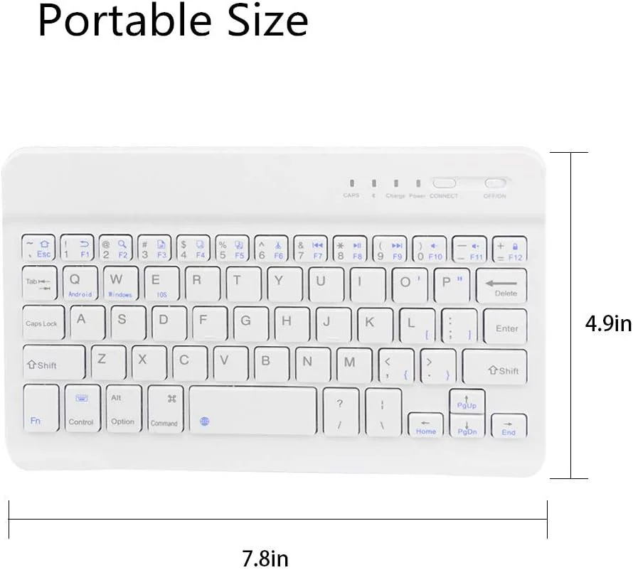 Wireless Keyboard Ultra Slim Rechargeable Portable Compact - ZDS79 - Image 7